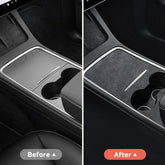 Alcantara Center Console Sticker Cover For Tesla Model 3/Y (2017-2023)